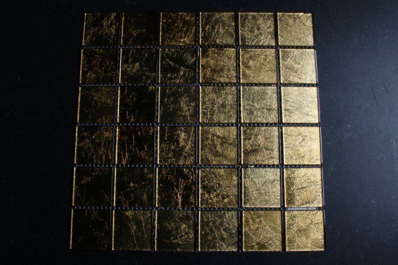 Goud 48x48mm glasmozaiek tegels