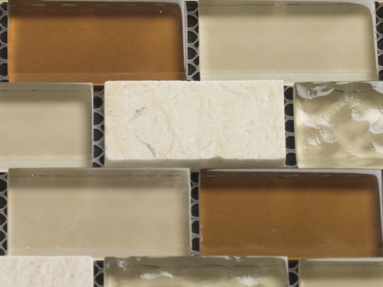 MHGS 27 - beige amber mix brick 50x25x8mm