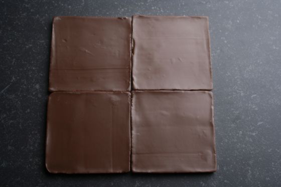 handvorm 10x10 chocolade mat tegels