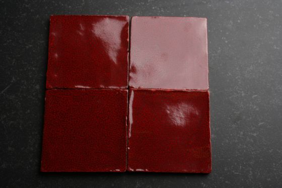 handvorm 10x10 rood tegels