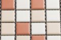 MHCE 12 white / terracotta mix matt 25x25x5mm